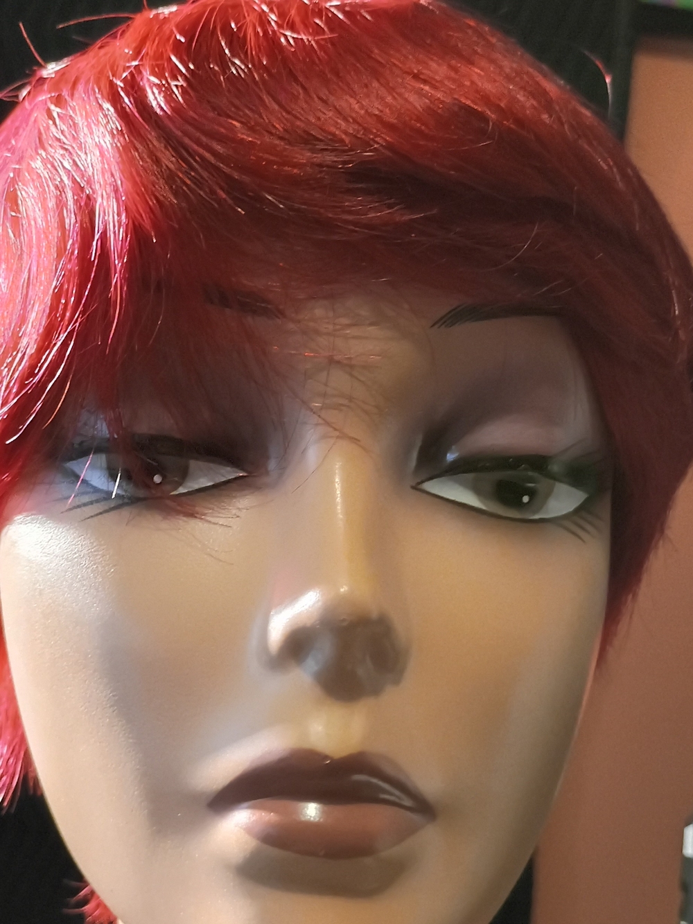Red Short Pixie Wig for Women - Natural Shine